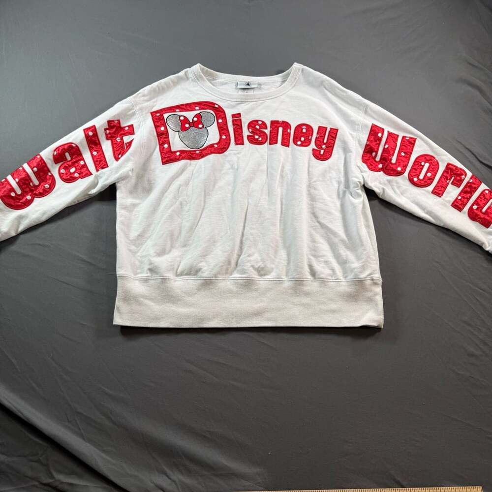 Disney Parks Minnie Mouse Walt Disney World Applique Sweatshirt Women M